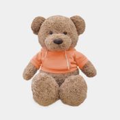 Peluche de 90 cm oso café con buzo color salmón