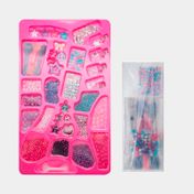 Set de bisutería infantil para collares y brazaletes, con estuche