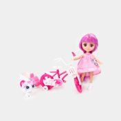 Muñeca de 16 cm Rosy Rosie con bicicleta y mascota (Surtido)