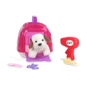 Perro infantil con secador, guacal y accesorios
