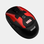 Mouse inalámbrico Maxell MOWL-MR1 Race M55, negro con rojo