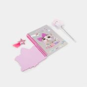 Set diario gato con lápiz pompom y accesorios