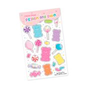 Vaso de 600 ml con pitillo y stickers, rosado