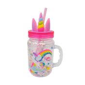 Vaso de 570 ml con pitillo, transparente