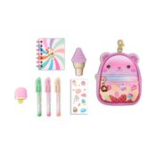 Mini libreta con bolígrafos y morral