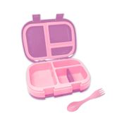 Portacomidas de 4 x 21 cm morada con rosado