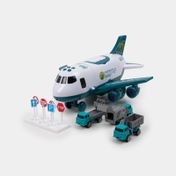 Avión con vehículos de recolección, luz y sonido