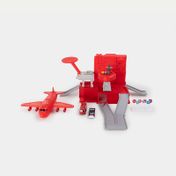 Set de estacionamiento de avión con accesorios, rojo