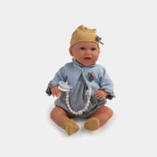 Bebe de 31 cm con vestido gris