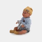 Bebe de 31 cm con vestido gris