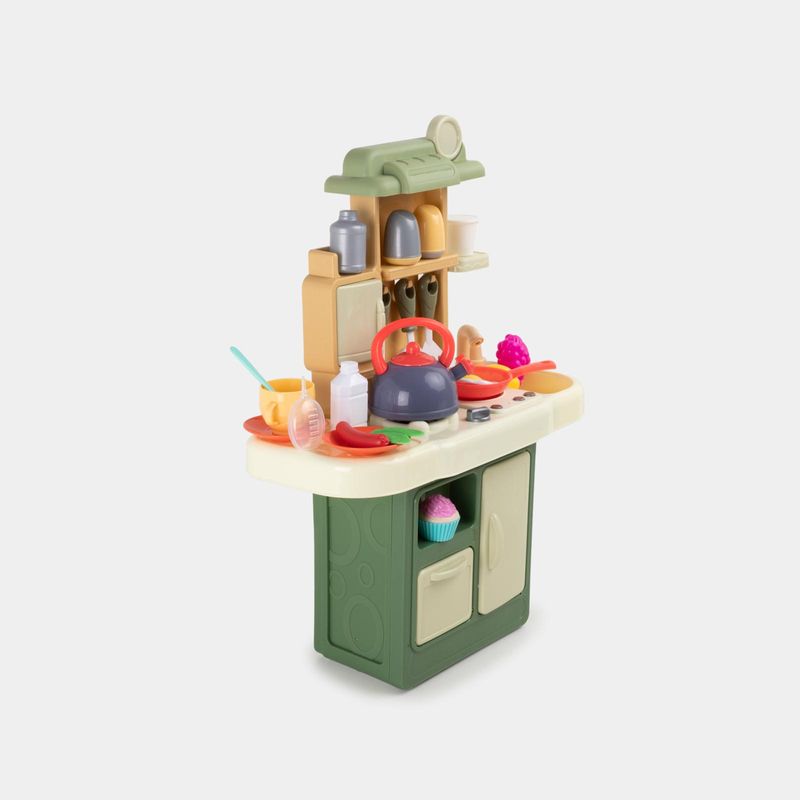 cocina-infantil-x-34-piezas-con-luz-sonido-y-vapor-verde-con-beige-3-7701016733885