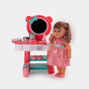 Muñeca de 35 cm con tocador, luz y sonido