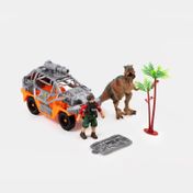 Set de dinosaurio con camioneta x 5 piezas