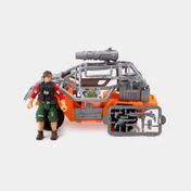 Set de dinosaurio con camioneta x 5 piezas