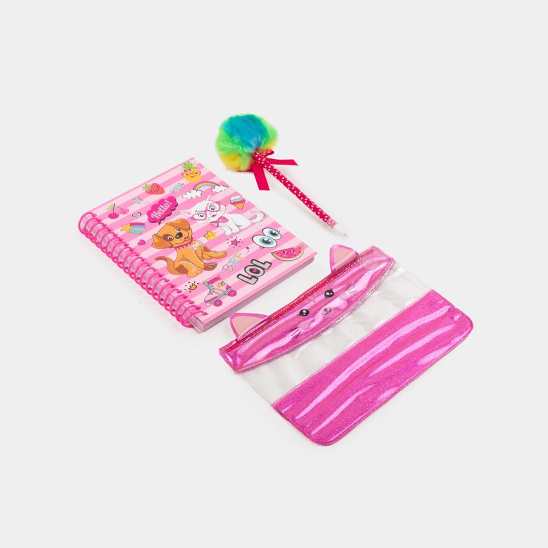 set-diario-perro-gato-con-boligrafo-pompom-y-accesorios-7701016781985