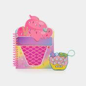 Set de diario helado con lápiz pompom y accesorios