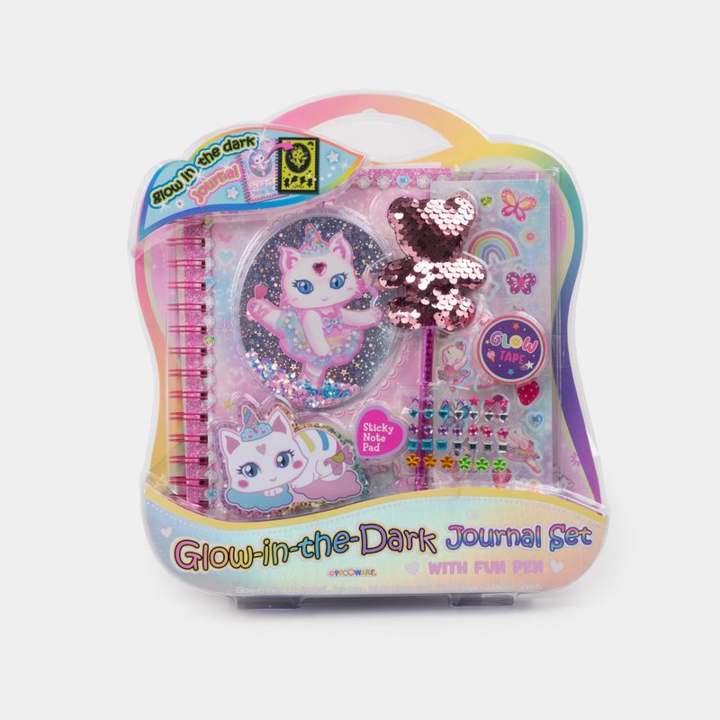 set-diario-glow-in-the-dark-de-gato-con-accesorios-39301486336