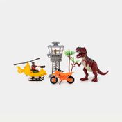 Set de dinosaurio T-Rex con luz y sonido, accesorios x 6 piezas