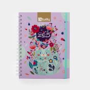 Agenda Bidiaria de 22 x 17 cm premium 2025 argollada gato