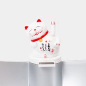 Tazón decorativo con gato de la fortuna inclinado