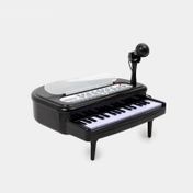 Piano infantil con micrófono, negro