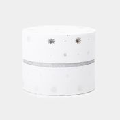Caja de regalo de 12.5 cm blanca con plateado