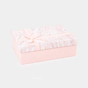 Caja de regalo de 9.4 x 29 cm rosada con moño