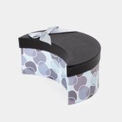Caja de regalo de 8.5 x 7.2 cm con tapa negra