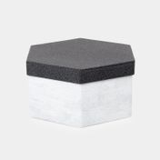 Caja de regalo de 11 x 21 cm gris con negro