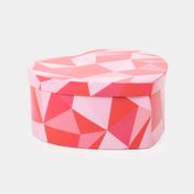 Caja de regalo de 11 x 24 cm rosado con rojo