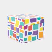 Caja de regalo de 13.5 x 16 cm formas multicolor