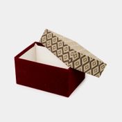Caja de regalo 10.6 x 20.6 cm con tapa rombos escarchados