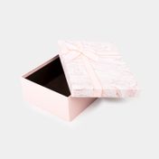 Caja de regalo de 6.5 x 23 cm rosada con moño