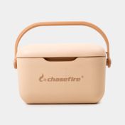 Nevera portátil de 12.3 litros beige con manija, chasefire