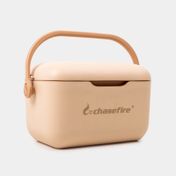 Nevera portátil de 12.3 litros beige con manija, chasefire