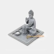 Jardín Zen de 22 x 23 cm buda con portavela y templo