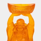 Figura de 13.6 cm buda ambar con luz y portavela