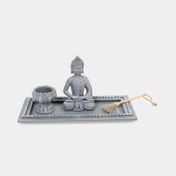 Jardín Zen de 15.6 x 29.9 cm buda con portavela