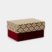 Caja de regalo de 9 x 17.5 cm rombos escarchados