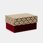 Caja de regalo 12 x 23.2 cm rombos escarchados