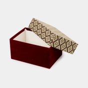 Caja de regalo 12 x 23.2 cm rombos escarchados