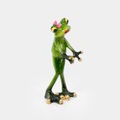 Set figura de 15 cm ranas enamoradas con flores