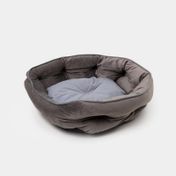 Cama para mascota de 50 cm redonda gris