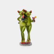 Figura de 18.5 cm ranas con cocteles