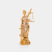 Figura de 26 cm dama de la justicia con portavela
