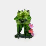 Figura de 12 cm ranas corazón y flores