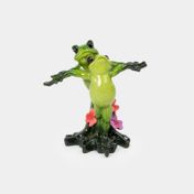 Figura de 12.7 cm ranas enamoradas con flores
