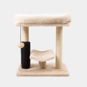 Rascador para gatos con cama de 48 x 40 x 30 cm con cama