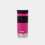 Termo de 473 ml Byron rosado con negro y plateado