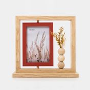 Portarretrato de 10 x 15 cm MDF con flor seca